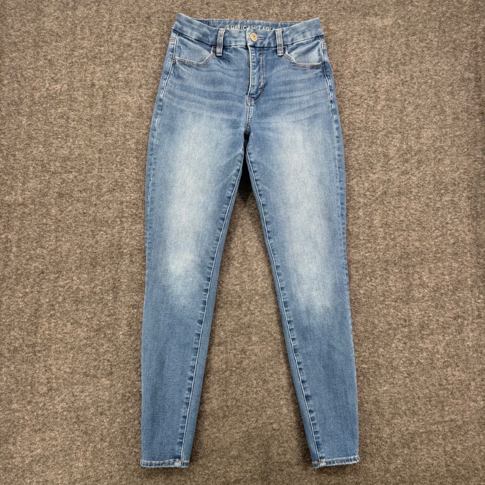 American Eagle Curvy Hi-Rise Jegging The Dream Jean Medium Wash Skinny Denim